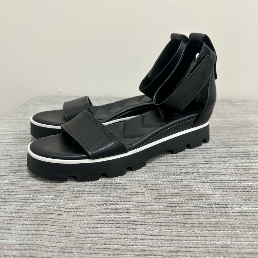 Franco Sarto Urla Platform Sandals, Black, Women's 9.5 NWOT